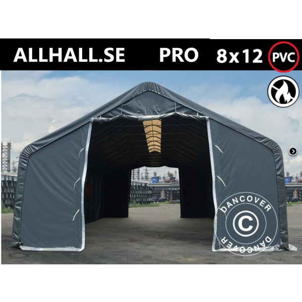 Lagertlt PRO 8x12x5,2m PVC 600g med takpanel