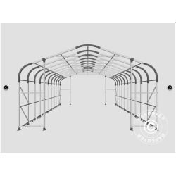 Lagertlt PRO 8x12x5,2m PVC 600g med takpanel