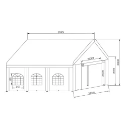 Partyt�lt 4x6m PE 500 BASIC, Vit