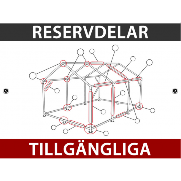 Partytlt 5x8m PVC ORIGINAL