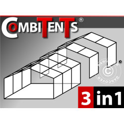 Partytlt Semi PRO PLUS CombiTents 5x10m, 3-i-1, Vit