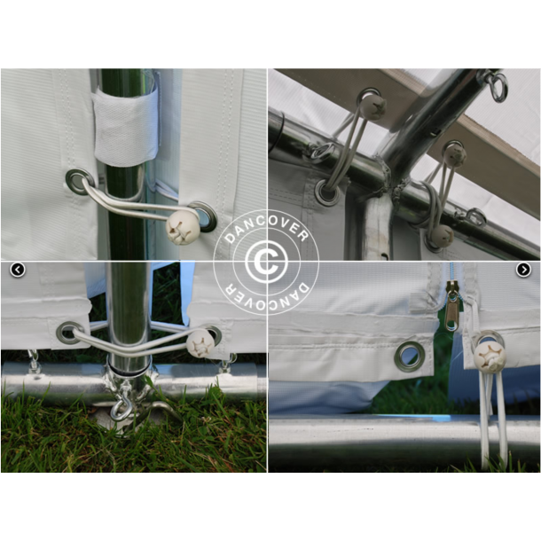 Partytlt Semi PRO PLUS Combitents 6x14m, 5-i-1, Vit