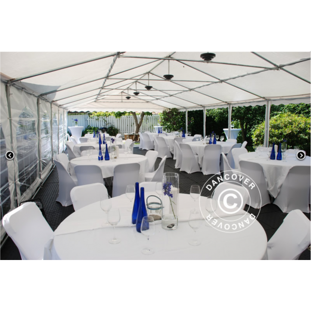 Partytlt Semi PRO PLUS Combitents 6x14m, 5-i-1, Vit