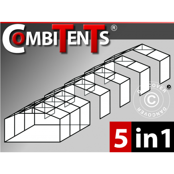 Partytlt Exclusive Combitents 6x14m, 5-i-1, Vit