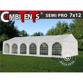 Partytlt Semi PRO PLUS Combitents 7x12m, 4-i-1, Vit
