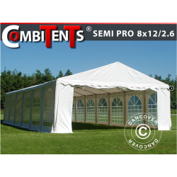 Partytlt Semi PRO PLUS Combitents 8x12m, 4-i-1, Vit