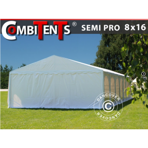 Partytlt Semi PRO PLUS Combitents 8x16m, 6-I-1, Vit