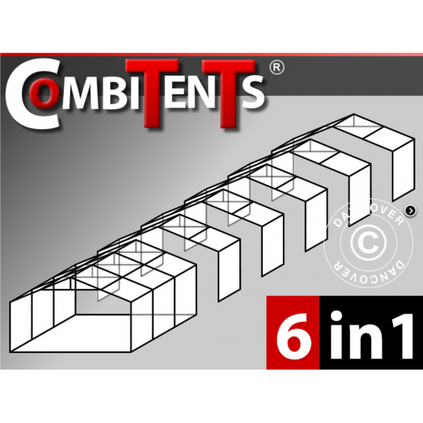 Partytlt Semi PRO PLUS Combitents 8x16m, 6-I-1, Vit