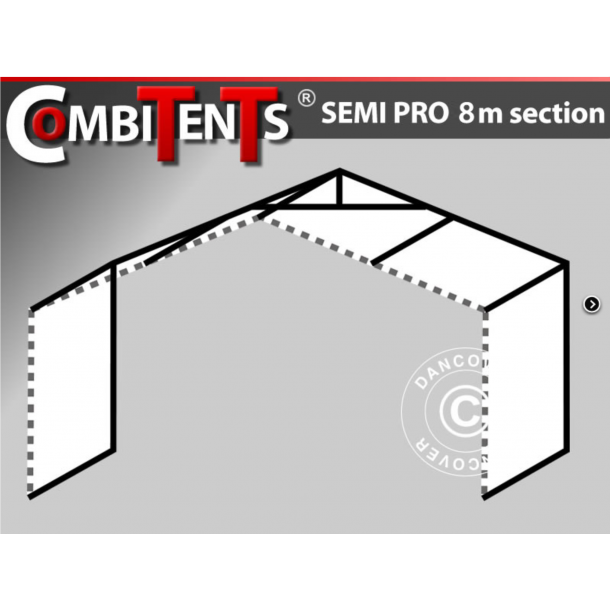 2m Frlngning Combitents SEMI PRO 8m-Serien, Vit