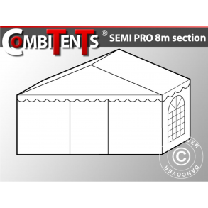 2m ndsektionsfrlngning Combitents SEMI PRO 8m-Serien, Vit