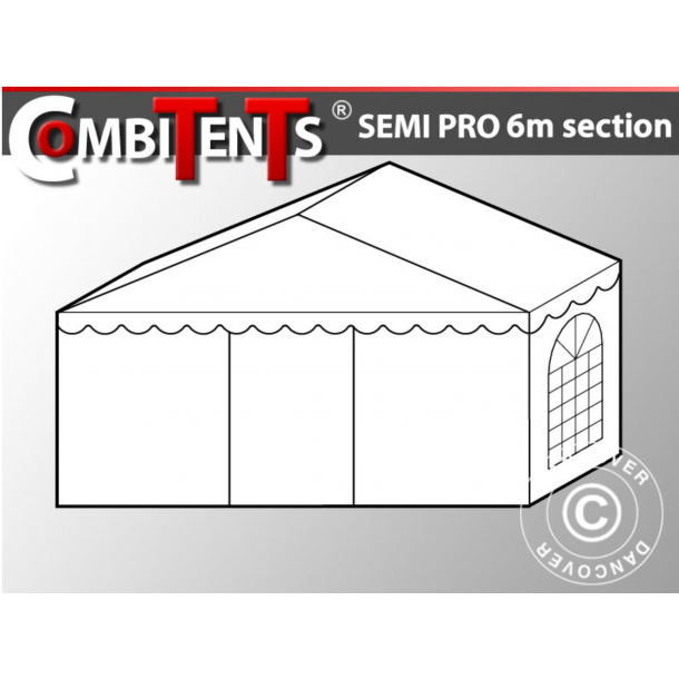 2m ndsektionsfrlngning Combitents SEMI PRO 6m-Serien, Vit