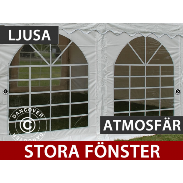 4m ndsektionsfrlngning Combitents SEMI PRO 5m-Serien, Vit