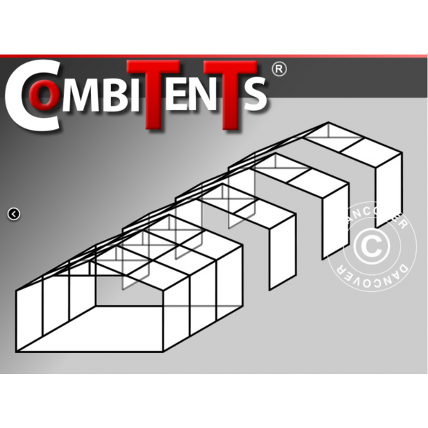 4m ndsektionsfrlngning Combitents SEMI PRO 6m-Serien, Vit