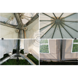 Partytlt 4x4m PVC Pagoda Exclusive, Vit