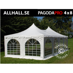 Partytlt 4x8m Pagoda PRO PVC, Vit