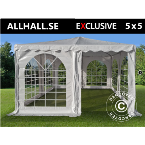 Partytlt 5x5m PVC Pagoda Exclusive, Vit