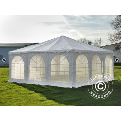 Partytlt 6x6m PVC Pagoda Exclusive, Vit