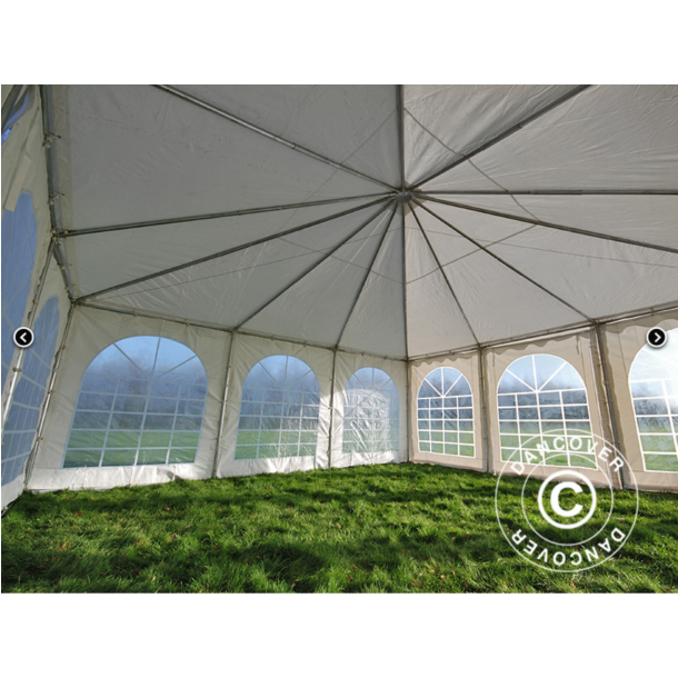 Partytlt 6x6m PVC Pagoda Exclusive, Vit