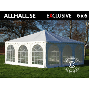 Partytlt 6x6m PVC Pagoda Exclusive, Vit