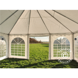 Partytlt 6x6m PVC Pagoda Exclusive, Vit