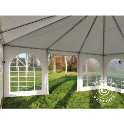 Partytlt 7x7m PVC Pagoda Exclusive, Vit