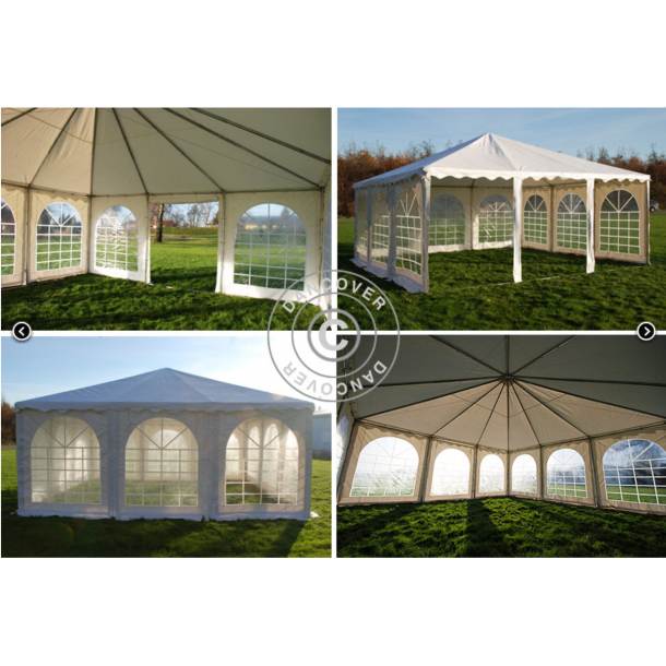 Partytlt 7x7m PVC Pagoda Exclusive, Vit