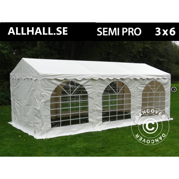Partytlt 3x6m SEMI PRO PLUS PVC, Vit