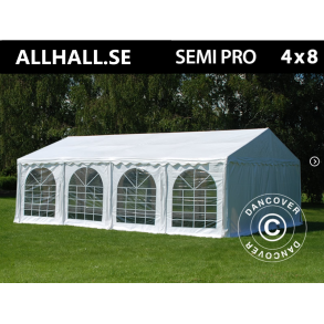 Partytlt 4x8m Semi PRO Plus PVC, Vit