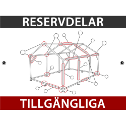 Partytlt 5x8m SEMI PRO Plus PVC, Vit