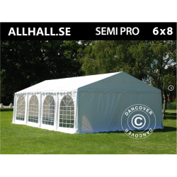 Partytlt 6x8m Semi PRO Plus PVC, Vit