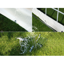 Partytlt 6x8m Semi PRO Plus PVC, Vit