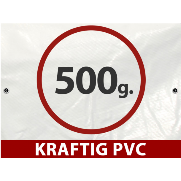 Partytlt 6x8m Semi PRO Plus PVC, Vit