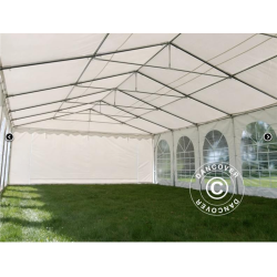 Partytlt 6x8m Semi PRO Plus PVC, Vit