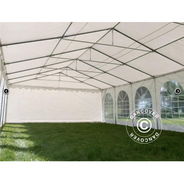 Partytlt 6x8m Semi PRO Plus PVC, Vit