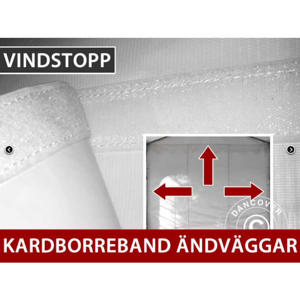 Partytlt 6x8m Semi PRO Plus PVC, Vit