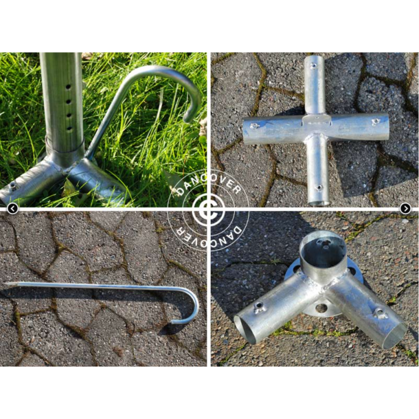 Partytlt 6x8m Semi PRO Plus PVC, Vit