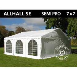 Partytlt 7x7m Semi PRO Plus PVC, Vit