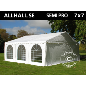 Partytlt 7x7m Semi PRO Plus PVC, Vit