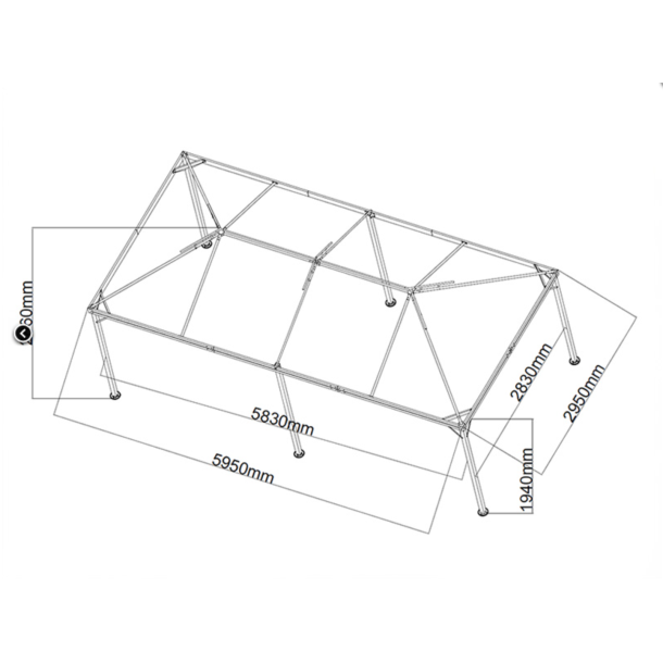 Paviljong Osiris 3x6m