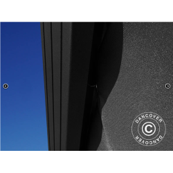 Paviljong Santa Barbera med gardiner och myggnt 4x4m, Svart