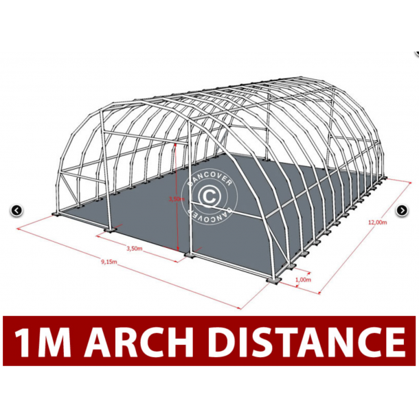 Rundbgehall 9,15x20x4,5m PVC 600g PLUS 