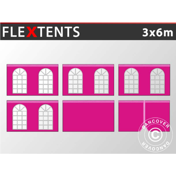 Sidovgg kit fr Flextents snabbtlt "vintage" 3x6m