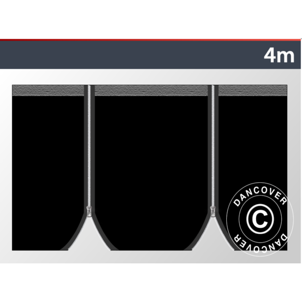 4m standardsida med dubbla dragkedjor, Flextents PRO och Xtreme