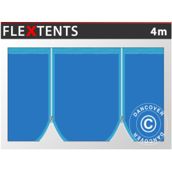 4m standardsida med dubbla dragkedjor, Flextents PRO och Xtreme