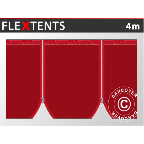 4m standardsida med dubbla dragkedjor, Flextents PRO och Xtreme