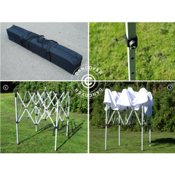 FleXtents Basic 3x6m V.3 "Sjuktlt" inkl 6st sidovggar, Vit