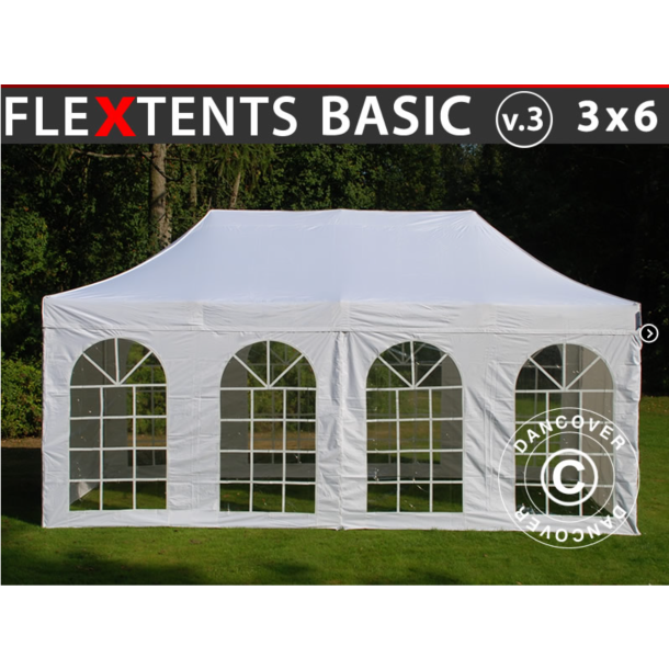 FleXtents Basic 3x6m V.3 inkl 4st sidovggar