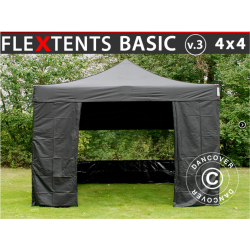 FleXtents Basic 4x4m V.3 inkl 4st sidovggar