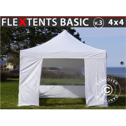 FleXtents Basic 4x4m V.3 inkl 4st sidovggar