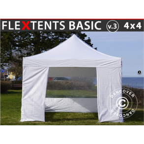 FleXtents Basic 4x4m V.3 inkl 4st sidovggar